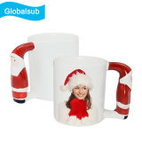 Ceramic Decorative Sublimation Mug with Santa Claus Handle