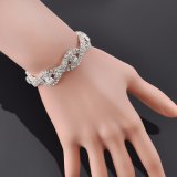 Elegant Silver Rhinestone Crystal Bracelet for Women