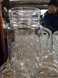 High Quality Custom Design Glass Bottle Mason Jar with Handle