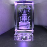 Christmas Gifts Crystal Glass Cube Laser Engraving OEM Logo