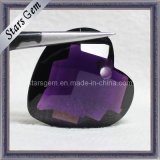 Purple Heart Shape Glass Bead