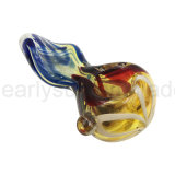 Amazing Color Glass Hand Pipe with Hand Shark (ES-HP-320)