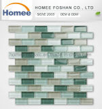 High Quality Strip Glossy Kitchen Wall Backsplash Green Glass Mosaic