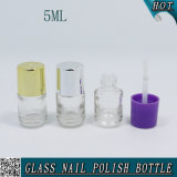 Clear Cosmetic 5ml Glass Brush Bottle for Nail Gel