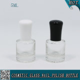 5ml Round Clear Glass Nail Polish Bottle with Brush Empty Nail Polish Bottle