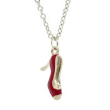 Custom Made Silver Cheap High Heel Shoe Necklace for Women