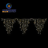 L3mxh1.5m Warm White Color Pointed Shape Icicle Curtain Light