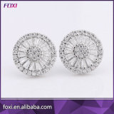 2017 Popular Round Shaped CZ Micro Pave Women Earrings