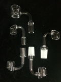 Domeless Club Quartz Nail Banger with 45 or 90 Degree Side Pocket- Male/Female Joint