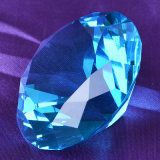 Bright Lake Blue Crystal Diamond for Ornament Decor