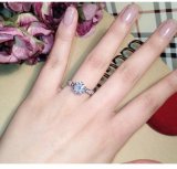 Rose Gold Color Wedding Austrian Crystals Jewelry Rings