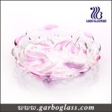 Flower Carving Color and Frosted Glass Plate (GB1731XM/PDS)