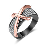 Hot Item Jewelry Wholesale Rose Gold Diamond Cross Ring