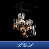 Hotel Decorative Stainless Steel Crystal Chandelier Lamp for Hotel Lobby Dining Room