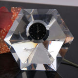 Customized Crystal Glass Clock with Logo