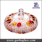 Colored Christmas Glass Candy Jar
