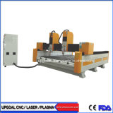 Double Z-Axis Double Heads Stone CNC Carving Machine with Steel Table