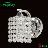 One or Two Lamps Crystal Chrome Square Wall Lamp