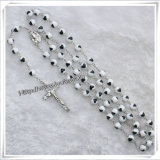8mm Heart Pattern Plastic Bead Catholic Chain Rosary (IO-cr285)