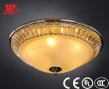 Modern Frosted Glass Ceiling Lamp with Crystal Dressed