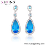 Xuping Luxury Jade Crystal Dangling Jewelry Earring (29910)