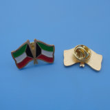 Metal Kuwait Two Cross Flag Enamel Badges National Day