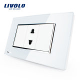 Livolo Home 2 Pin Gang Electric Standard Wall Socket (VL-C3C1A-81/82)