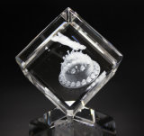 Miniature 3D Laser Engraving Crystal Figurine Cube