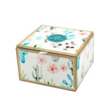 OEM Fancy Attached Paper Elegant Glass Jewelry Box (Jb-1059)