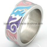 Fashion Design 316 Steel Enamel Ring