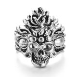 VAGULA Vintage Silver Skull Biker Ring