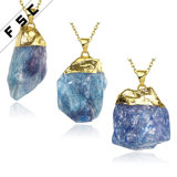 Hot Sale Irregular Crystal Pendant Necklace with Gold Plated Chain