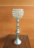 Metal Candle Holder with Crystal Beads (CA-055)
