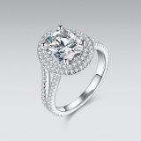 Fashion 925 Silver Ring with Oval Cut Cubic Zircon