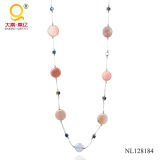 2014 Crystal and Agate Necklace Costume Jewelry