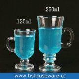 Clear Glass for Milk Tea Coffee Glass Mug with Stemware