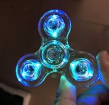 Transparent LED Light Hand Spinner Fidget Crystal Plastic Spinner