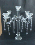 Five Poster Crystal Candle Holder for Holiday Decoration