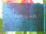 4mm, 5mm, 6mm Blue Puzzle Figured / Pattern / Patterned Glass Blue Puzzle Glass