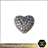 Custom 925 Sterling Silver Heart Shape Beads for Jewelry Making Mjcc012
