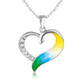 Colorful Gold Jewelry Gold Plated 18K Heart Pendant