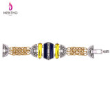 New European and American Colorful Alloy Personal Geometric Gem Studded Women's Bracelet