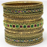 Tassel Wood Beads Crystal Gold Alloy Vintage Jewelry Handmade Statement Bohemia Bracelets