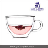 Round Shape Double Wall Borosilicate Material Glass Mug for Hot Tea Drinking GB510080200