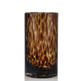 Wholesale Luxury Leopard Large Glass Cylinder Vase Decoration