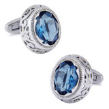 VAGULA Blue Crystal Men Jewelry French Shirt Cufflinks 810