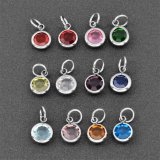 12 Color Birthstone&Crystal DIY Charms 2mm Round Crystal Charms