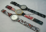 Custom Logo Fashion Alloy Ladies Wrist Watch with Canvas Band