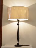 Phine Pd0035-01 Metal Desk Lamp with Fabric Shade