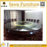 Round Dining Table Toughened Glass Tempered Lazy Susan